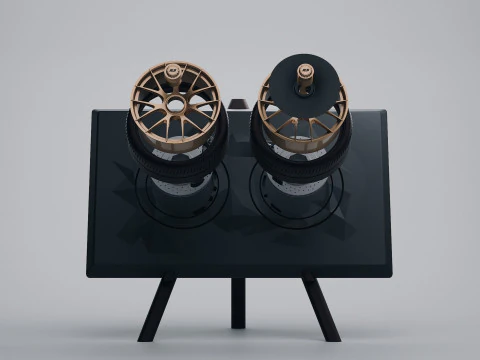 Porsche 911 GT3 RS 992 Wheel Art Desktop Display - Model 2 3D Print Model