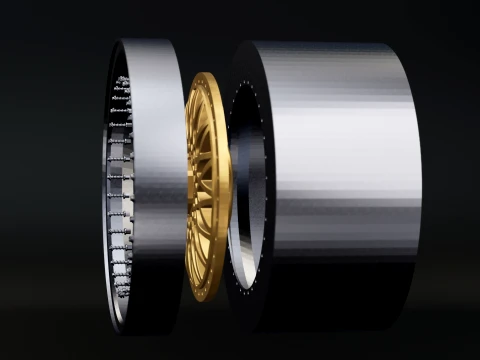 BBS RS - 3-Piece Wheel RC Scale Model STL 3D Print Model