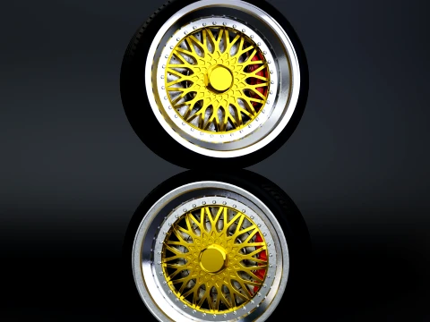 BBS RS - 3-Piece Wheel RC Scale Model STL 3D Print Model
