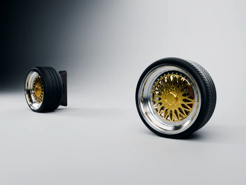 BBS RS - 3-Piece Wheel RC Scale Model STL 3D Print Model