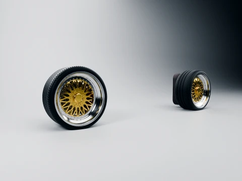 BBS RS - 3-Piece Wheel RC Scale Model STL 3D Print Model