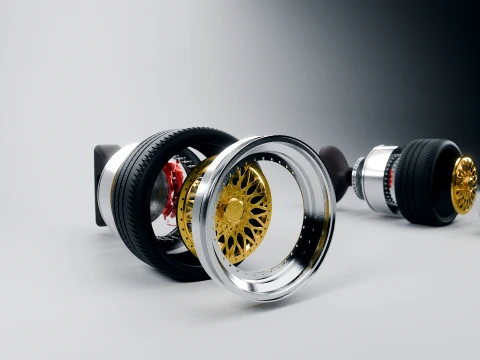 BBS RS - 3-Piece Wheel RC Scale Model STL 3D Print Model