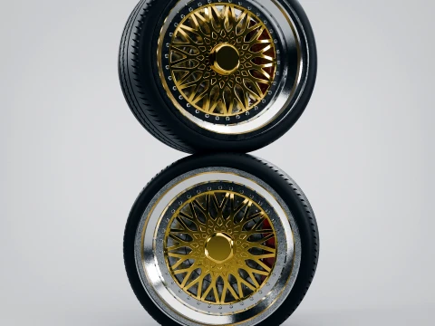 BBS RS &ndash; 3-teiliges Rad-RC-Modell im Ma&szlig;stab STL 3D Druckmodell
