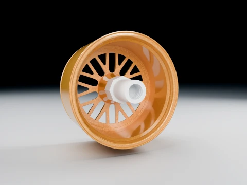 BBS LM Style Wheel Tire RC - Scale Model Rim 3D Print Model