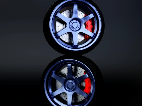 Volk Racing TE37 Ruota - Pneumatico Modello di stampa 3D