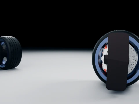 Volk Racing TE37 Wheel - Tire 3D Print Model