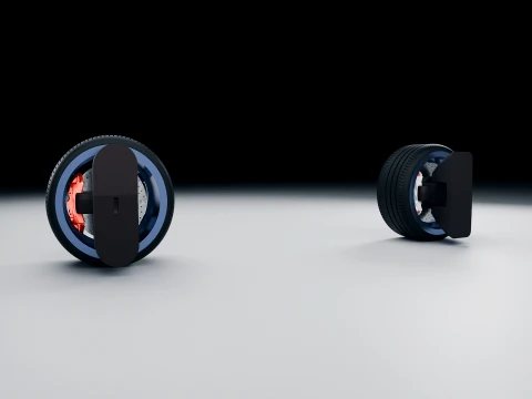 Volk Racing TE37 Wheel - Tire 3D Print Model