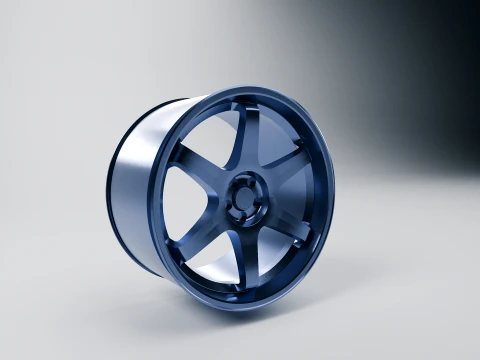 Volk Racing TE37 Wheel - Tire 3D Print Model
