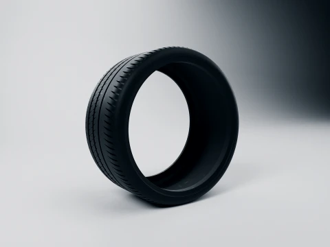 Volk Racing TE37 Wheel - Tire 3D Print Model