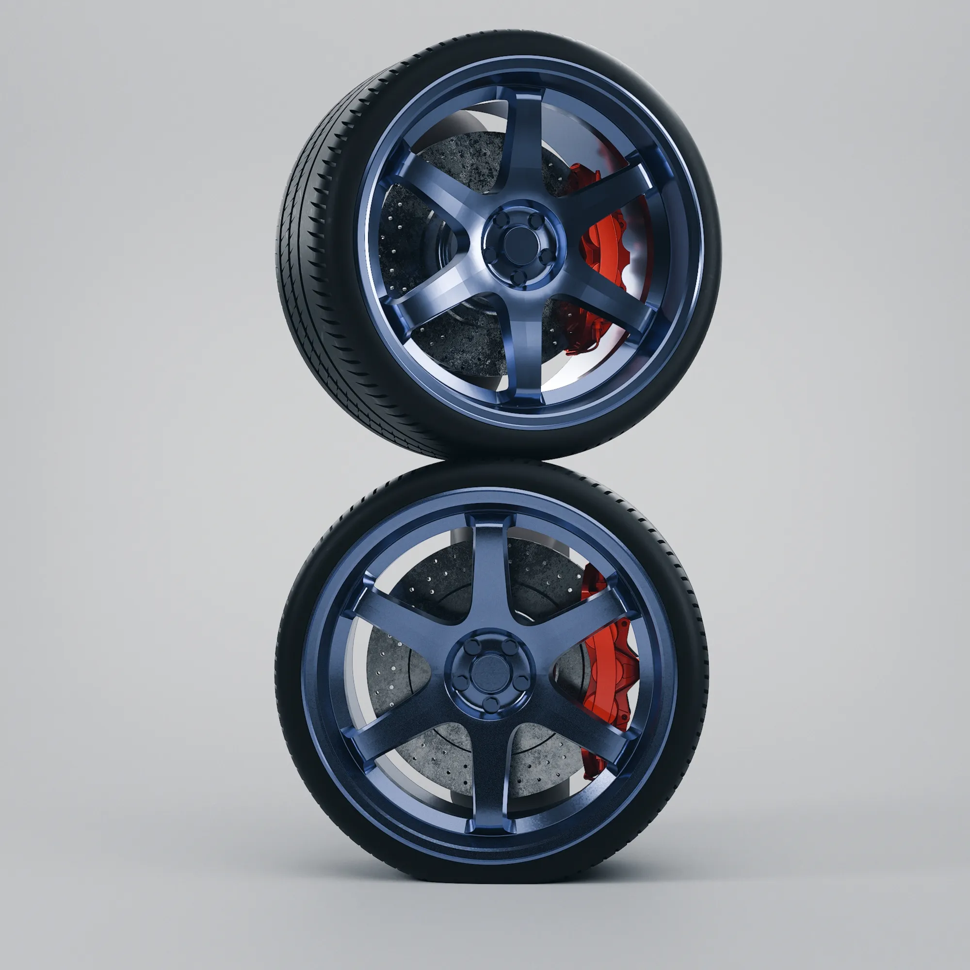 Volk Racing TE37 Wheel - Tire 3D Print Model .c4d .max .obj .3ds .fbx .stl .blend
