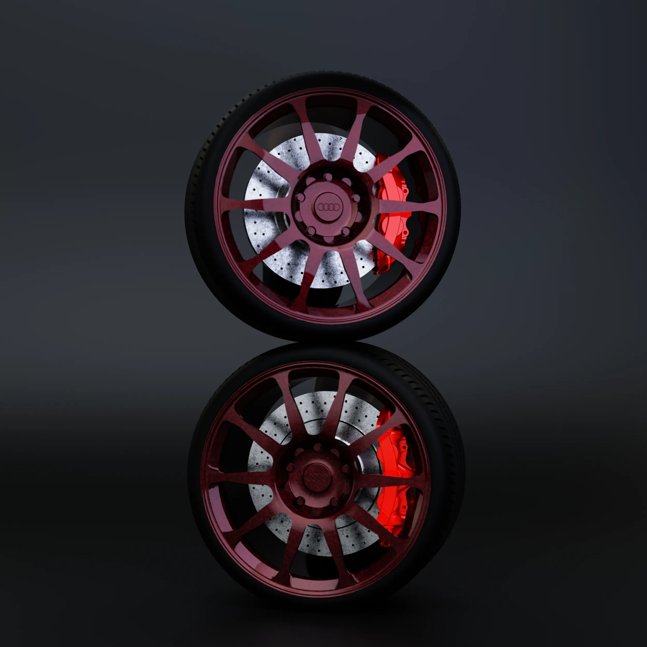 Audi R8 GT 2023 Wheel Tire 110 RC Scale Builds 3D Print Model .c4d .max .obj .3ds .fbx .stl .blend 
