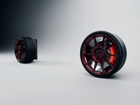 Audi R8 GT 2023 Wheel Tire 110 RC Scale Builds 3D Print Model