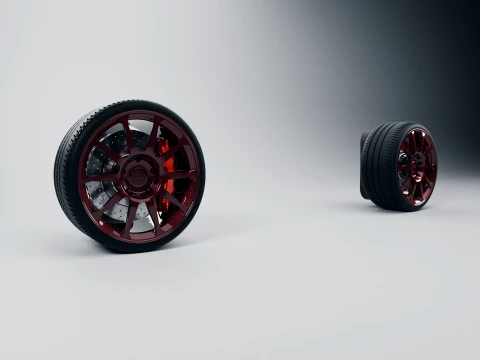 Audi R8 GT 2023 Wheel Tire 110 RC Scale Builds 3D Print Model