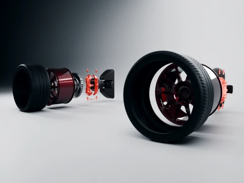Audi R8 GT 2023 Wheel Tire 110 RC Scale Builds 3D Print Model