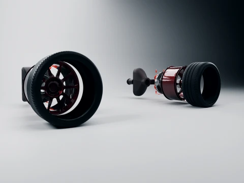 Audi R8 GT 2023 Wheel Tire 110 RC Scale Builds 3D Print Model