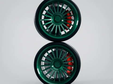 Rotiform BUC-M RS 160 Wheel Tire 110 RC Scale Builds STL 3D Print Model