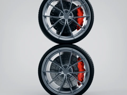 Ferrari 488 Pista Wheel Tire 110 RC Scale Builds STL 3D Print Model