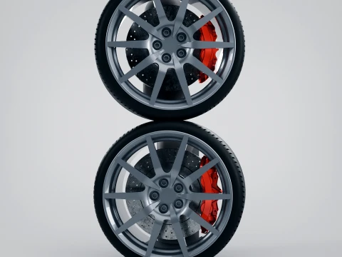 Ferrari 488 Pista Carbon Wheel Aero Cover Tire 110 RC Scale STL 3D Print Model