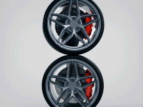 Ferrari 488 Pista Spider Wheel Aero Cover Tire 110 RC Scale STL 3D Print Model