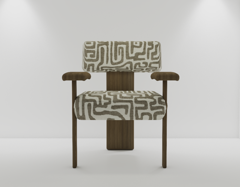 आधुनिक पैटर्न वाली कुर्सी 3D मॉडल .c4d .max .obj .3ds .fbx .stl .blend 