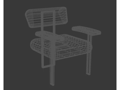 Sedia moderna con motivi Modello 3D