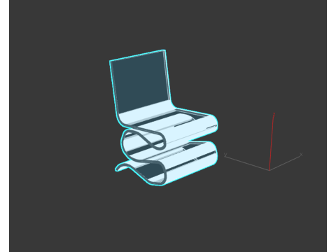 И так далее Стул 3D Модель