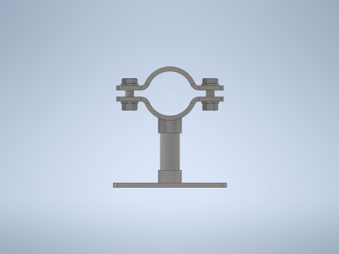 단순 파이프 지원 3D 모델