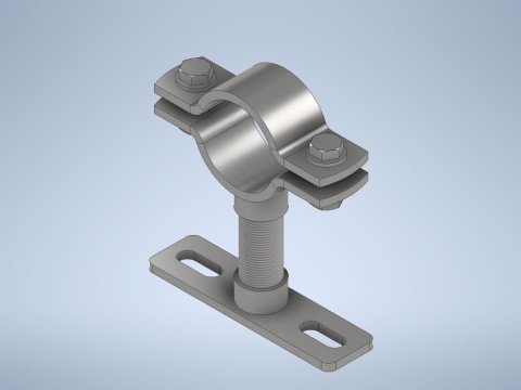 단순 파이프 지원 3D 모델