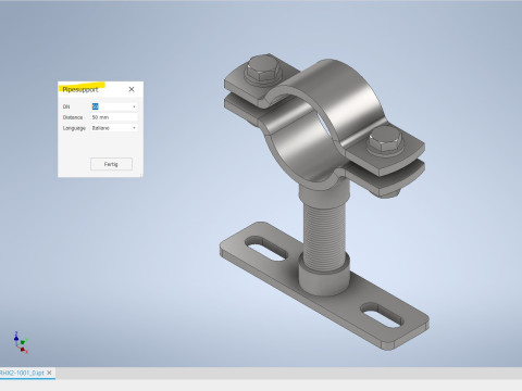단순 파이프 지원 3D 모델