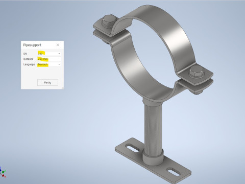 단순 파이프 지원 3D 모델
