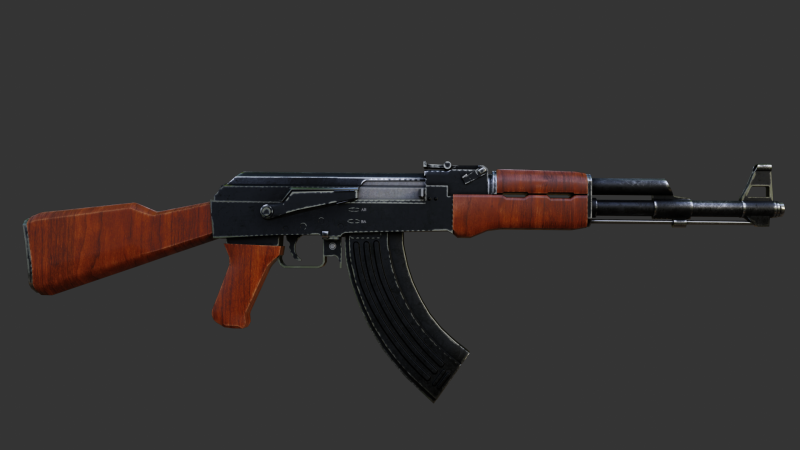 AK47 3D Model .c4d .max .obj .3ds .fbx .stl .blend