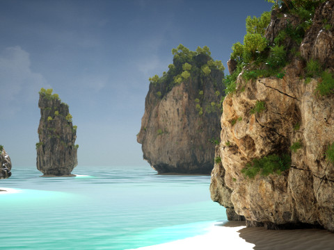 Пакет «Азиатские роки» 3D Модель