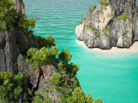 Пакет «Азиатские роки» 3D Модель