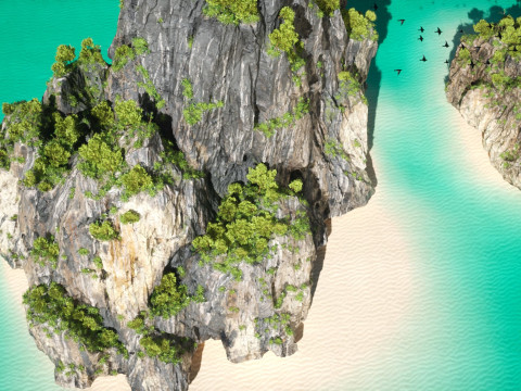 Пакет «Азиатские роки» 3D Модель