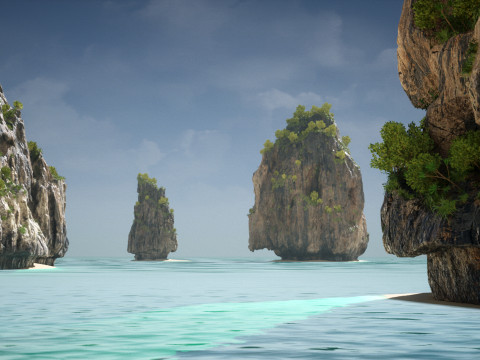 Пакет «Азиатские роки» 3D Модель