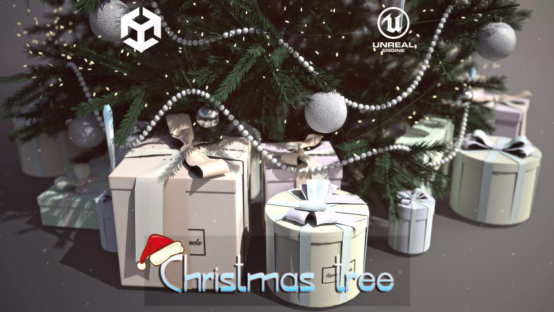 圣诞树 3D 模型 .c4d .max .obj .3ds .fbx .stl .blend 