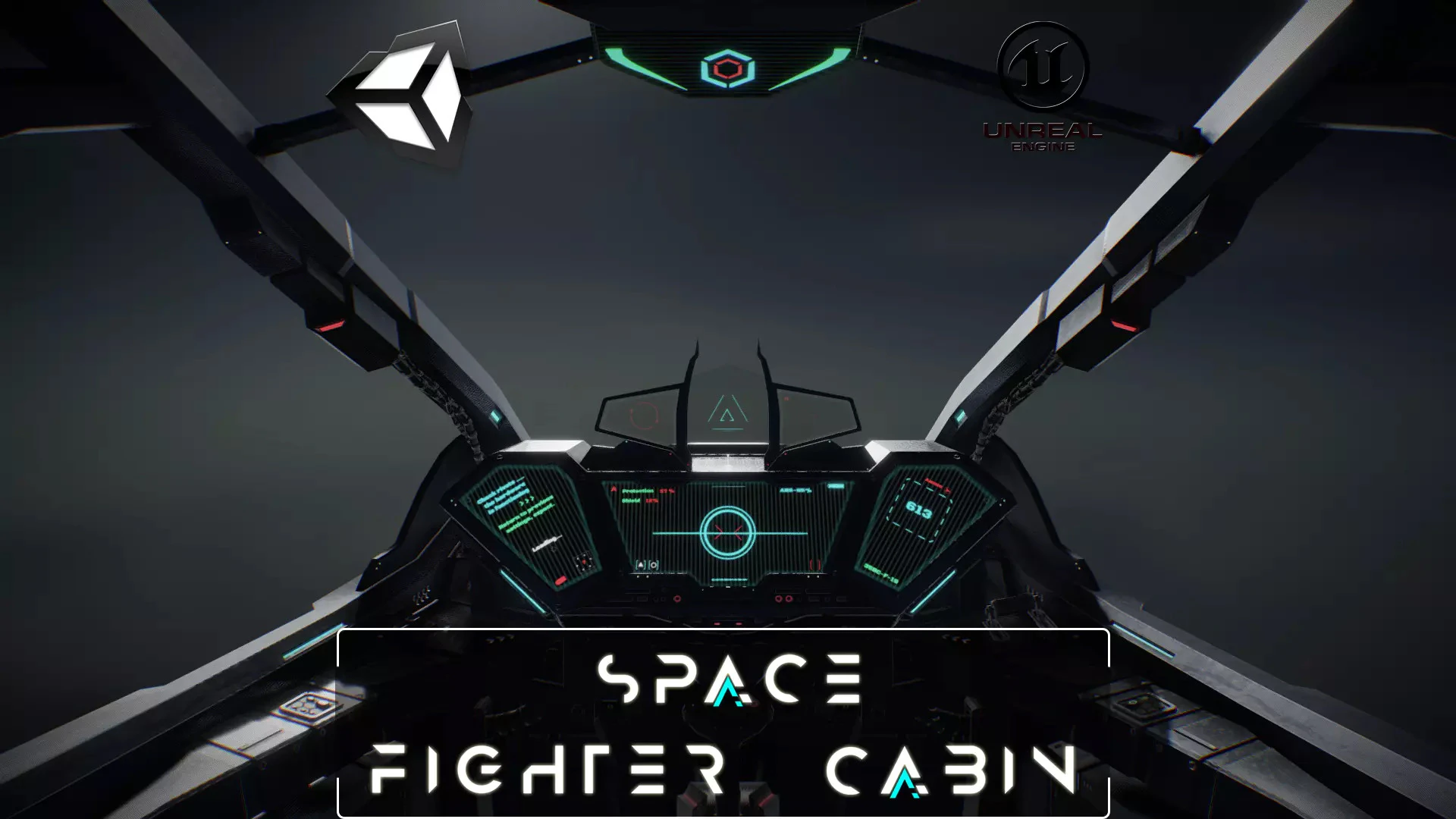 Cockpit Space Fighter 3D Model .c4d .max .obj .3ds .fbx .stl .blend 