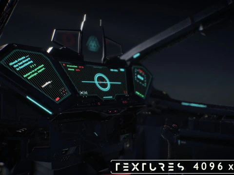 Cockpit Space Fighter 3D Model