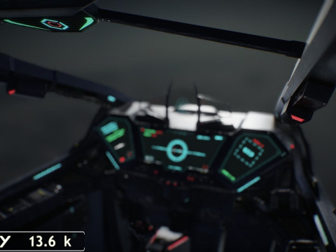 कॉकपिट अंतरिक्ष सेनानी 3D मॉडल