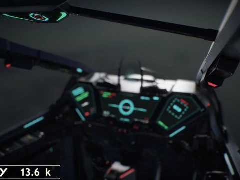 Cockpit Space Fighter 3D Model