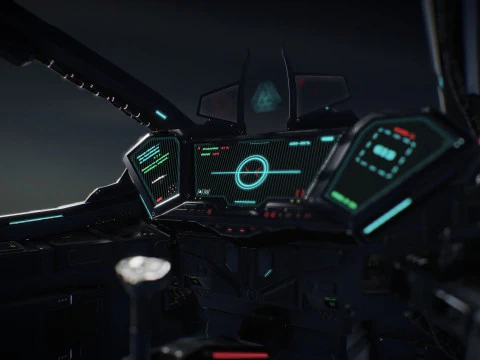 Cockpit Space Fighter 3D Model