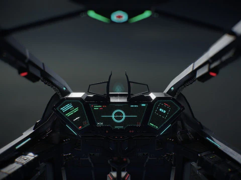 Cockpit Space Fighter 3D Model