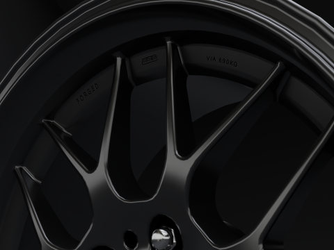BBS RG-R Car Rim 3D Model