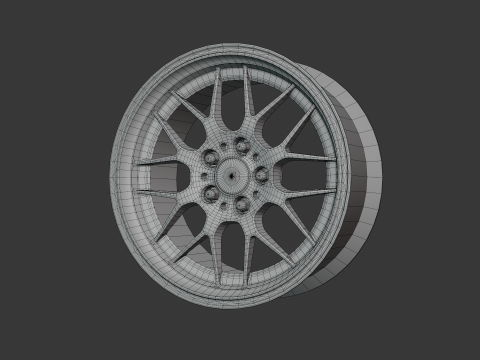 BBS RG-R Car Rim 3D Model
