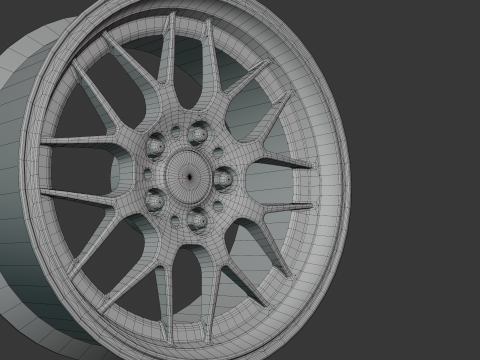 BBS RG-R Car Rim 3D Model