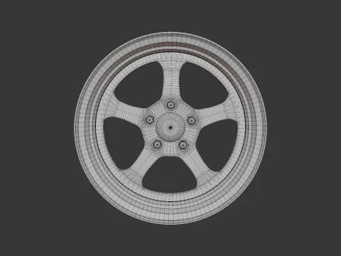 American Racing VF501 Car Rim 3D Model