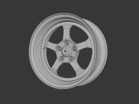 American Racing VF501 Car Rim 3D Model