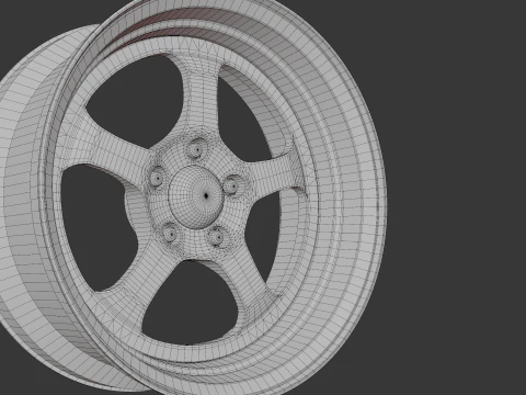 American Racing VF501 Car Rim 3D Model