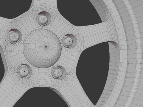 American Racing VF501 Car Rim 3D Model