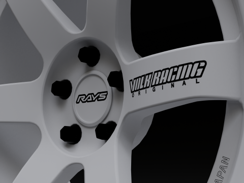 Автомобільний диск RAYS Volk Racing TE37 3D Модель